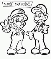 coloriage mario et luigi